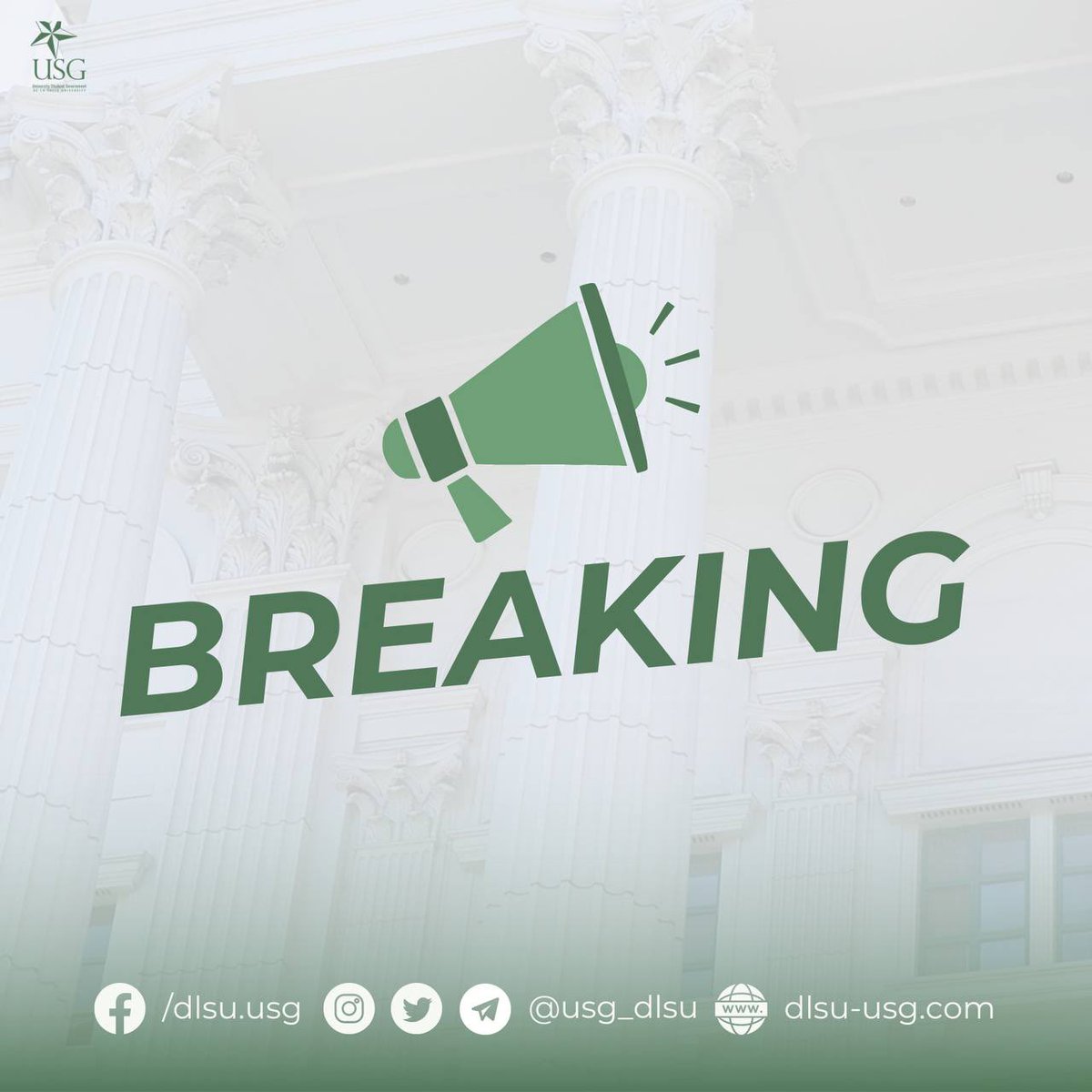 usg_dlsu's tweet photo. BREAKING: An earthquake has been felt in areas around Metro Manila.
Stay safe, Lasallians!
#LindolPH
#WithTheStudents
#TogetherForTheNation https://t.co/t0aFaBdlPc