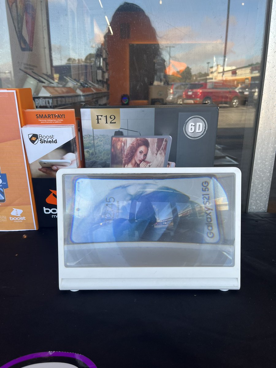 do you love to watch movies on your phone? is your screen too small? here at boost we have a mini projector for your phone! with a magnifying screen &amp; bluetooth capabilities you can have your own tiny movie theater!! come check us out today #boostmobile #deals