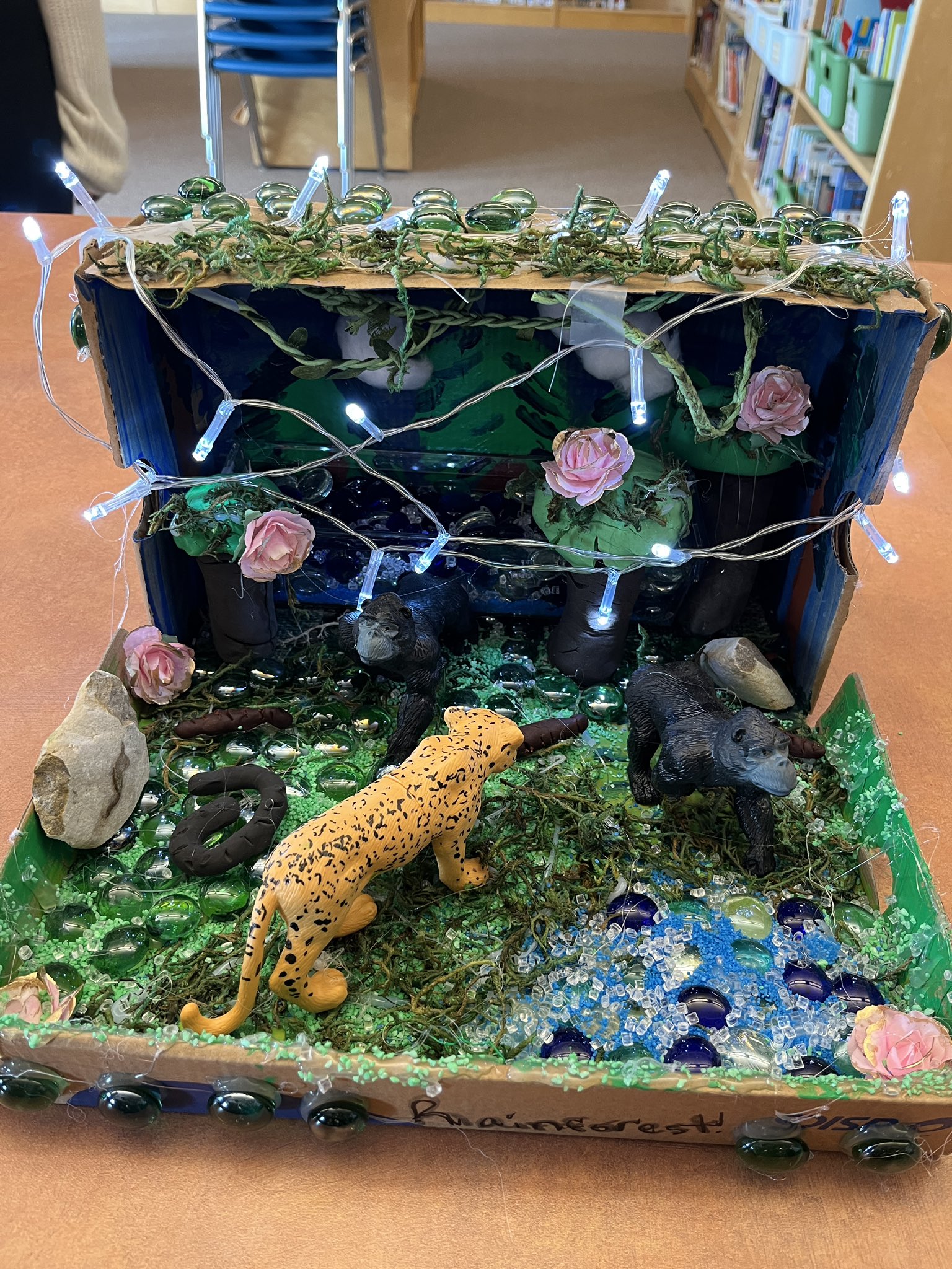 Loran's camping diorama! Turned out super cute!!  Habitats projects,  Diorama kids, Ecosystems projects