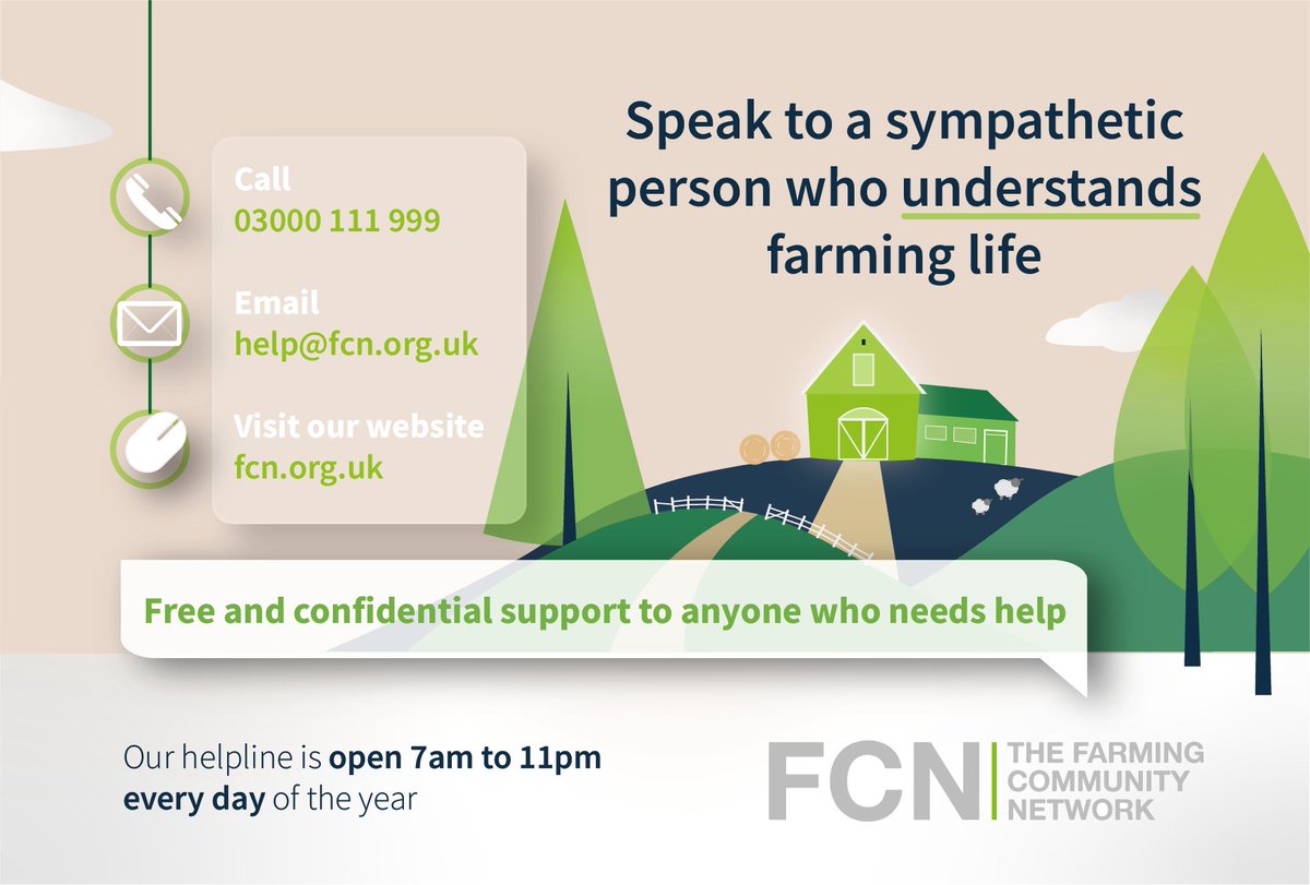 FCN volunteers are on hand every day of the year to listen, support you and connect you with other help available. No issue is too big or too small; if it's worrying you, it's worth talking about. Get in touch with FCN on 03000 111 999 or email@fcn.org.uk. We're here to help.
