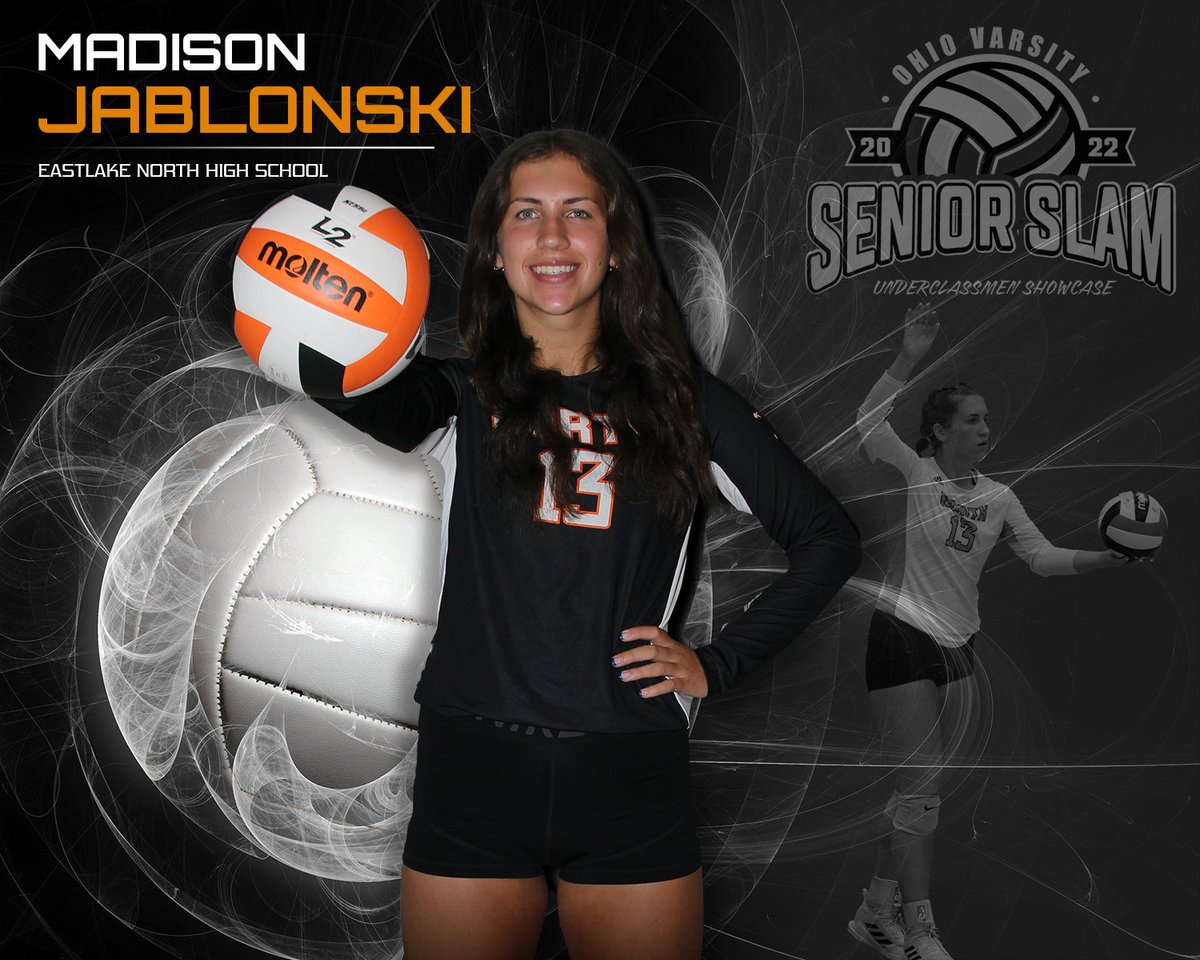 ohiovarsity's tweet photo. North's @JablonskiMadi will play in the 2022 Ohio Varsity Senior Slam on Nov. 20. #OVSenior Slam @ENVolleyball https://t.co/eZrVY6mEIf