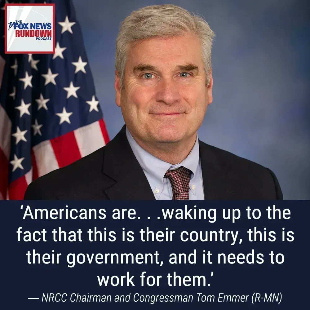 foxnewsradio's tweet photo. .@NRCC Chairman @RepTomEmmer of Minnesota has traveled to 20+ states across the US to support Republican candidates before the midterms. He joins the #FoxNewsRundown to discuss how the energy on the ground amongst GOP voters is getting stronger every day.
https://t.co/BpilpO4KAi https://t.co/h9zfpV7ohD