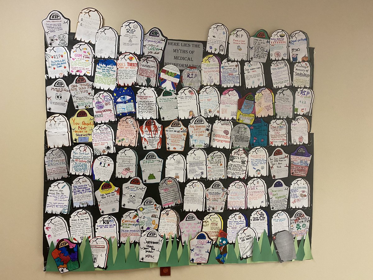 AlliSony1616's tweet photo. Practicum 2 health science students debunked some popular medical myths. Pep Rally schedules make for fun learning days. @RISD_CTE @RISD_Healthcare https://t.co/PPRPdoooiJ