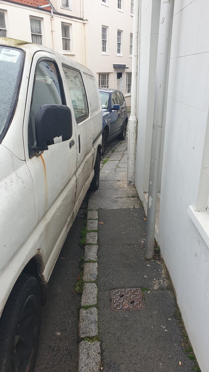 Because this joke pedestrian infrastructure wasn't narrow enough already, this person decided to block it further. Being considerate really is becoming rarer