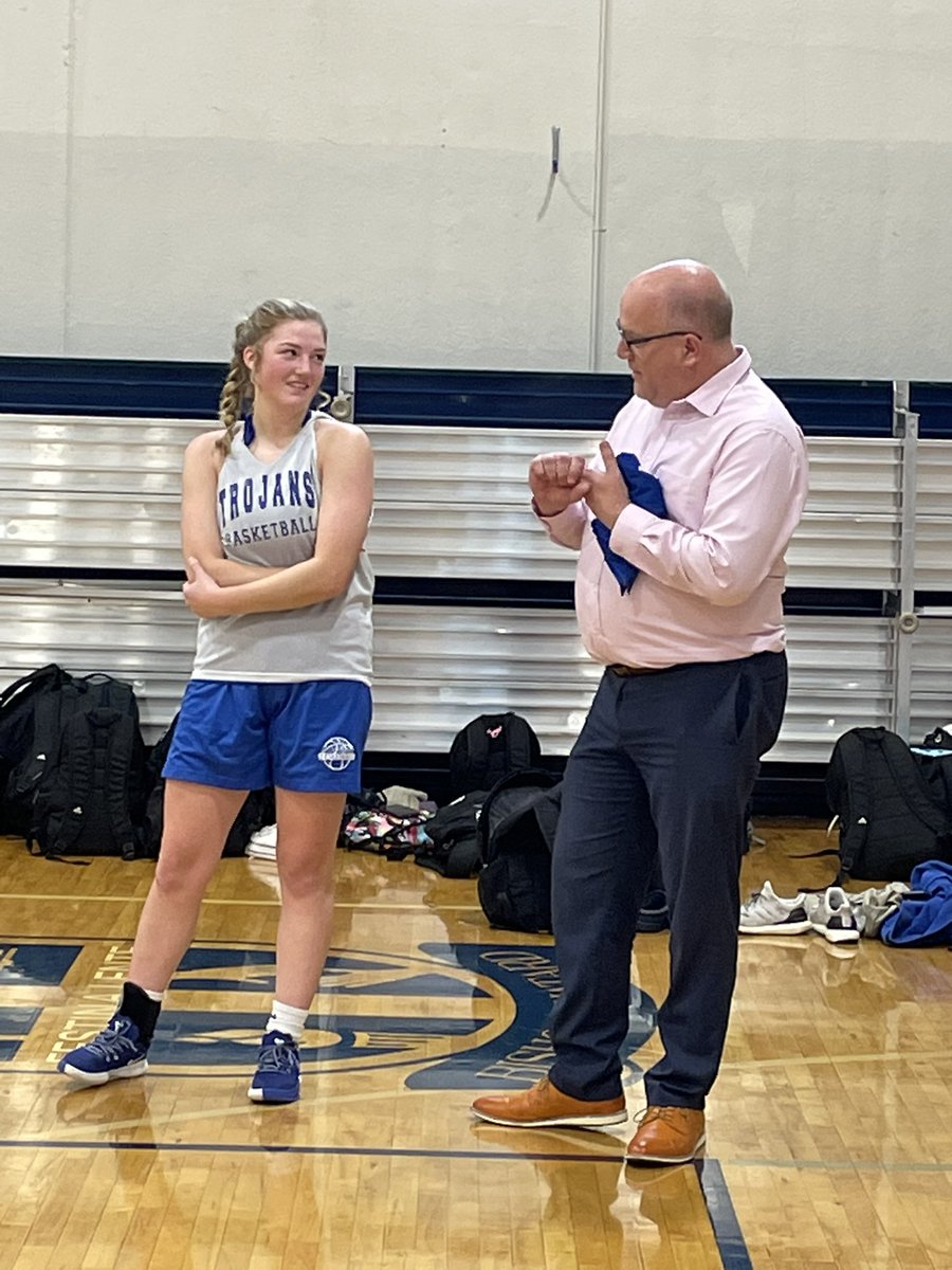 One of our favorite days of the season: The Dads of our Seniors giving their daughters their uniforms for this upcoming season. The love in the gym was palpable!  Have a great season Seniors (and Dads)!
