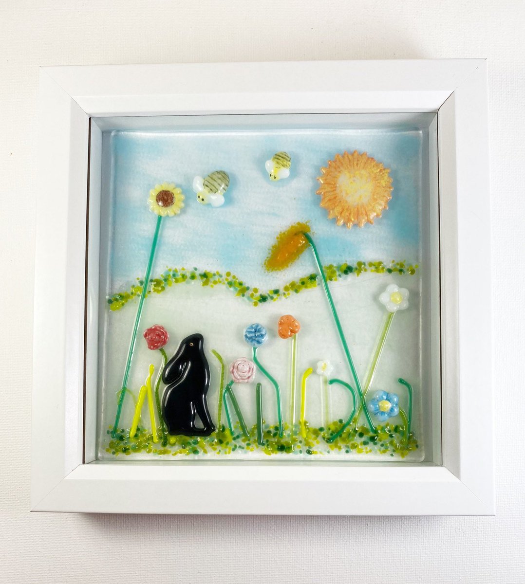 FusedGlass1's tweet photo. Excited to share this item from my #etsy shop: Rabbits life in the meadow fused glass art #anniversary #easter #wall #anniversarygift #meadow #field #fusedglassart #rabbit #animallover https://t.co/5KSlc3jCQK https://t.co/5zlus2HXj0