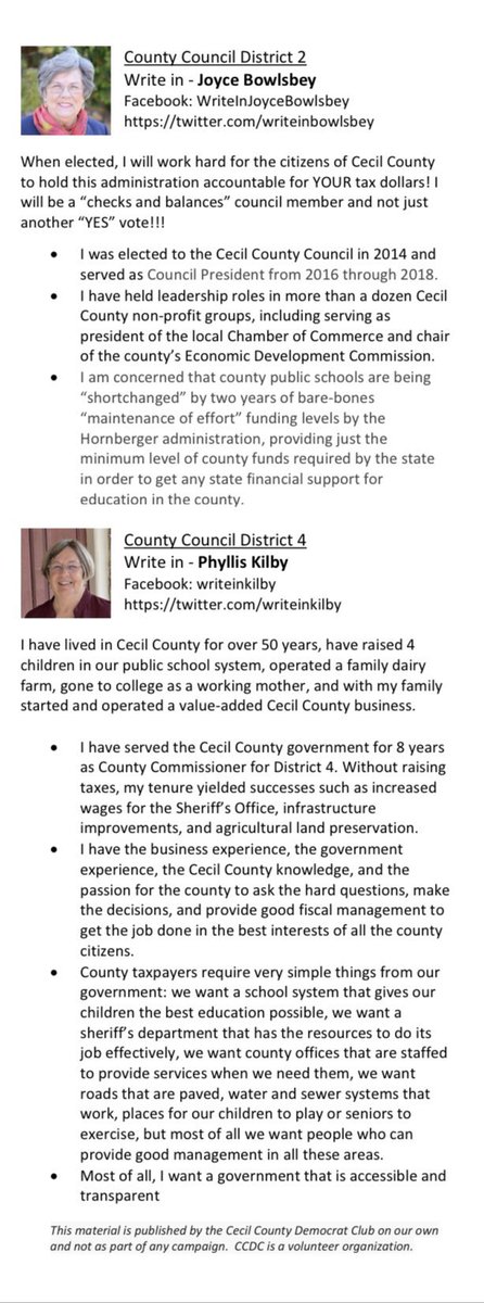 ChristieStephns's tweet photo. Local elections matter! #cecilcounty #vote https://t.co/hi33KI8Qx2