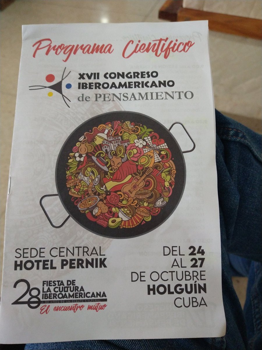 OsvaldoPrezDaz1's tweet photo. Sesiona Congreso Iberoamericano de PENSAMIENTO del 24 al 27 de Octubre en el Hotel Pernik de Holguín.
28 Fiesta de la Cultura Iberoamericana.
#Holguín #FiestaDelaCulturaIberoamericana. #CmkoRadioAngulo #SomosCuba https://t.co/qrqmSF6ssn