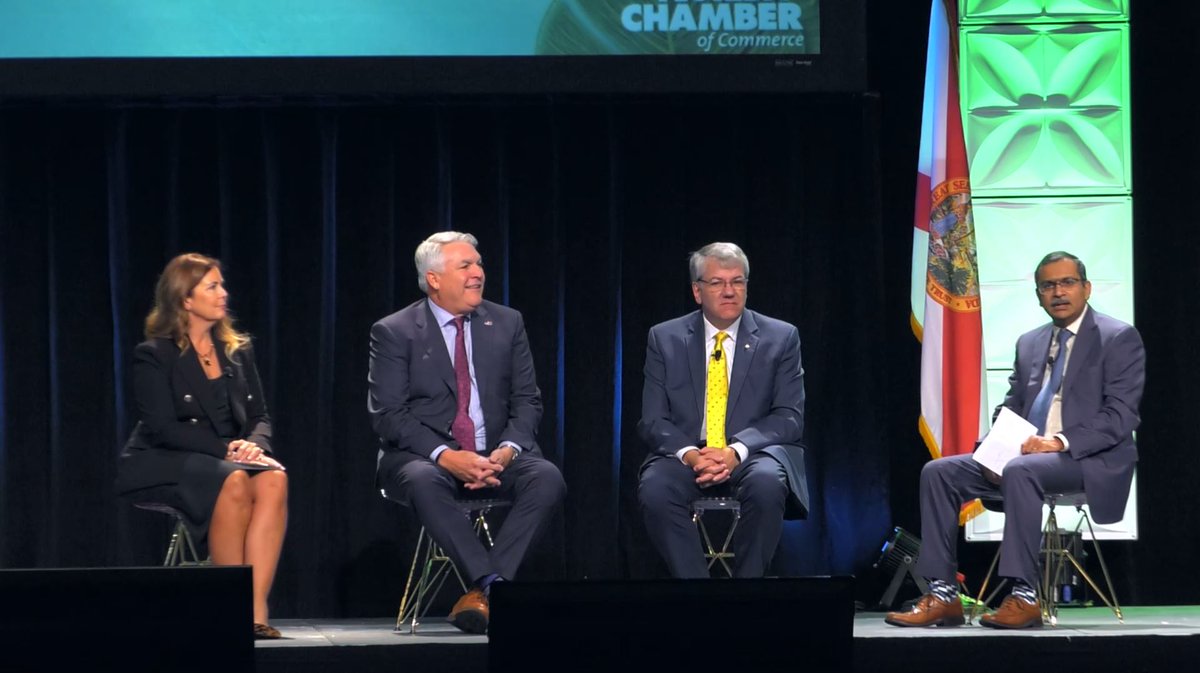 .<a href="/APrasadPE/">Ananth Prasad</a> @FlChamber Infrastructure Coalition &amp; <a href="/FTBAInc/">FTBA, Inc.</a> Paul Anderson <a href="/PortTampaBay/">Port Tampa Bay</a> Kevin Thibault of Greater Orlando Aviation Authority, &amp; <a href="/Ckefauver/">Christine Kefauver</a> <a href="/GoBrightline/">Brightline</a> discuss preparing FL's infrastructure for smart growth &amp; dev. &amp; the future of FL's ports &amp; transportation.