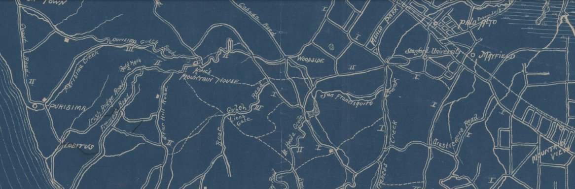Check out this cool late 1800s
#cyclingmap of the Sierra Morena Mountains, Stanford
University, and surrounding San Mateo County
environs.

There have been some new roads built since then,
while others have closed down.

Imagine riding gravel on a penny farthing!

#pennyfarthing