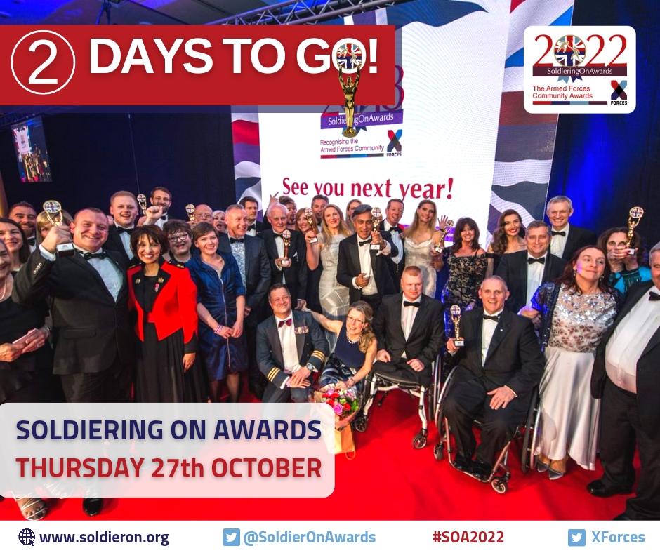 cffawards's tweet image. We are so looking forward to being at the #SoldieringOnAwards on Thursday evening and hearing the inspiring stories shared from the miliary community - especially Seren who was also a finalist at our awards earlier this year! 🤞

@Soldieronawards
 #SOA2022 #ArmedForcesCommunity