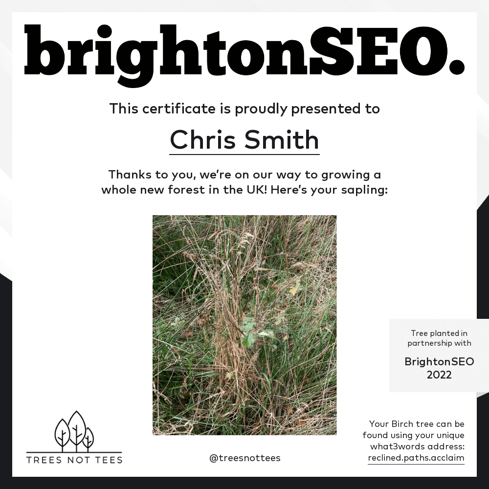 CustardUK's tweet photo. Huge thanks to @brightonseo, who gave us the opportunity to have a tree planted in collaboration with 
@treesnottees🌳❤️ There's now a lovely new sapling growing in Ayrshire, Scotland 😁 What a great cause! #brightonseo #treesnottees https://t.co/EW9kQ0J9BO