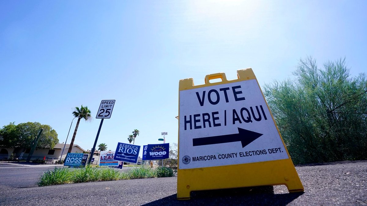 thehill's tweet photo. Lawsuit alleges "coordinated campaign of vigilante voter intimidation" in Arizona https://t.co/J3BleBtGYh https://t.co/w05lRGjU6o