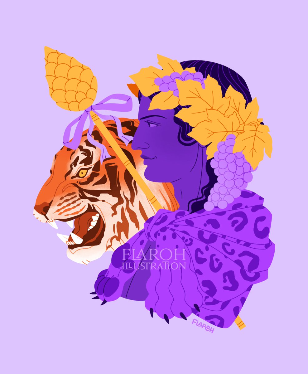 「Latest in my Roman Gods  Bacchus Had a l」|Flora 🏺のイラスト