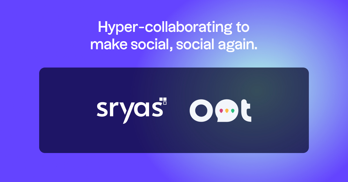 SryasInc's tweet photo. OOt Social is on a quest to change the way people connect IRL, and we’re here for it. In fact, we’re helping them develop this innovative and patent-pending technology! 🥳 

Learn more about @OOt_Social and our collab here: https://t.co/3OcwPmJmkG

#letsoot #ScaleTogether https://t.co/ayKzivUOQT