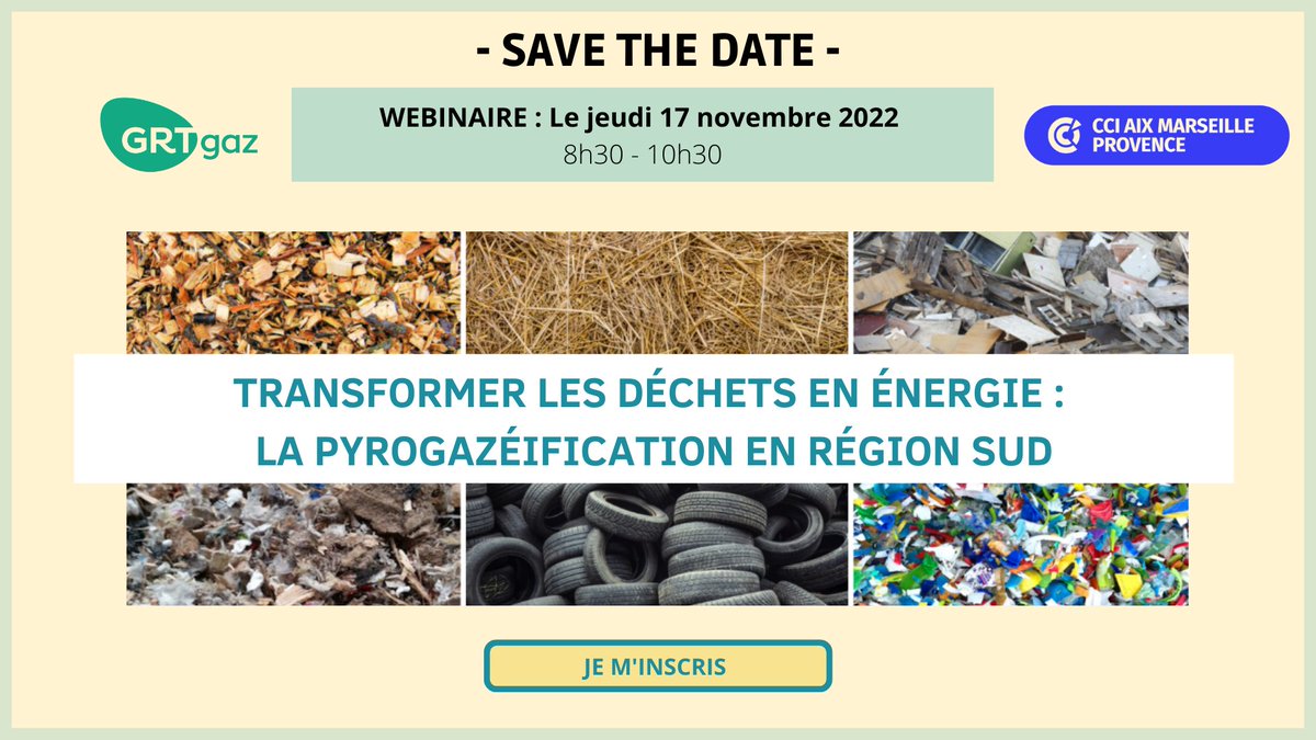 natrangroupe's tweet photo. [SAVE THE DATE] 🗓 Webinaire : La #pyrogazéification ou comment transformer des déchets en #énergie !

GRTgaz et la @cci_amp vous invitent à découvrir ou approfondir le sujet de la pyrogazéification le 17/11/22 à partir de 8h30 !

Pour s'inscrire 👉 https://t.co/xNkNm754EU https://t.co/yCHLedmGP8
