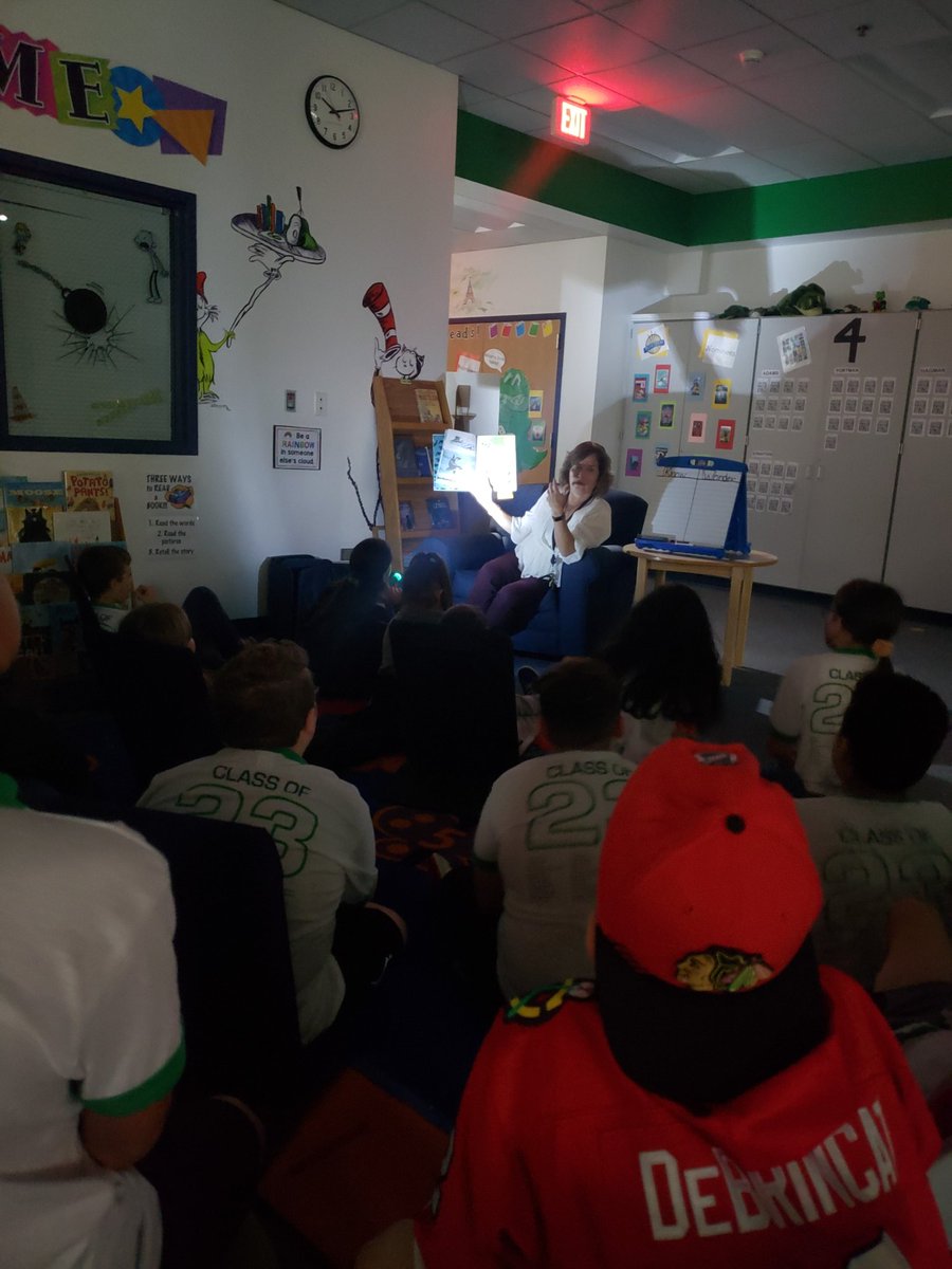 Sometimes the power goes out so we get to do a spotlight read aloud  in the LMC. #seethegood #d25itspersonal