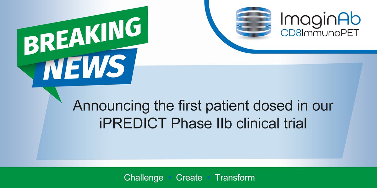 ImaginAbInc's tweet image. In January, we launched our iPREDICT clinical trial globally in the US, Australia, and Europe. 
We are proud to announce the first patient dosed in Australia.
Read more here: imaginab.com/news-events/ne…
#Australiabiotech #immunotherapy #immunooncology #clinicaltrials