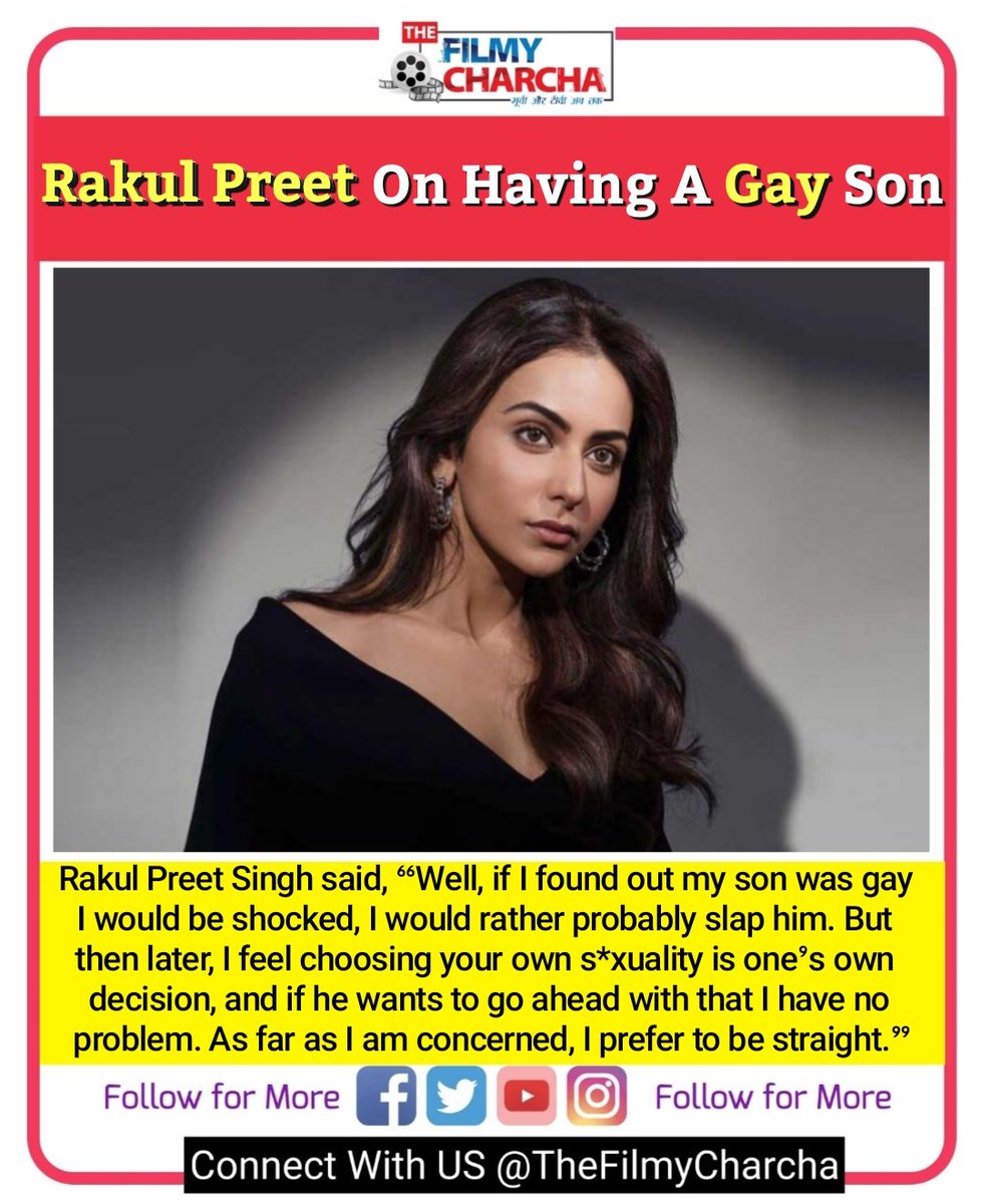 Rakul Preet On Having A Gay Son Follow @thefilmycharcha for more #rakulpreetsingh #gay #bollywoodnews #Bollywood