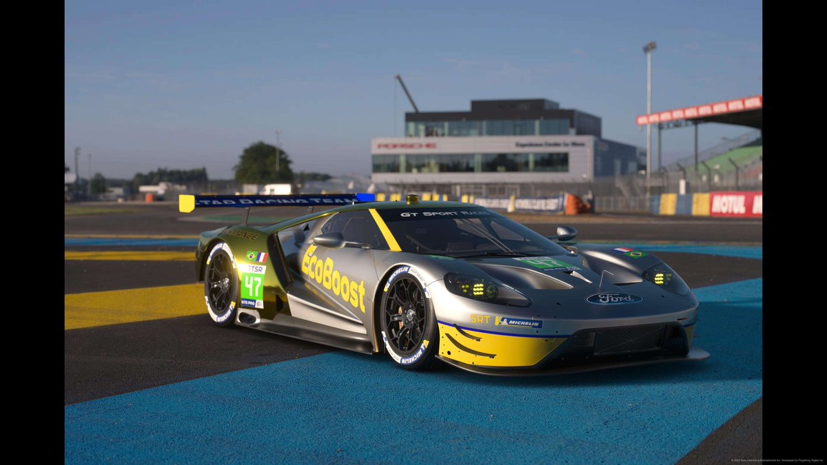 StarRacingTeam's tweet photo. La Ford GT #47 de @Luca_Amaral_ arborera des couleurs Or et Argent pour l'épreuve des 2h du Mans en IEC. https://t.co/lp5KiFvwYu
