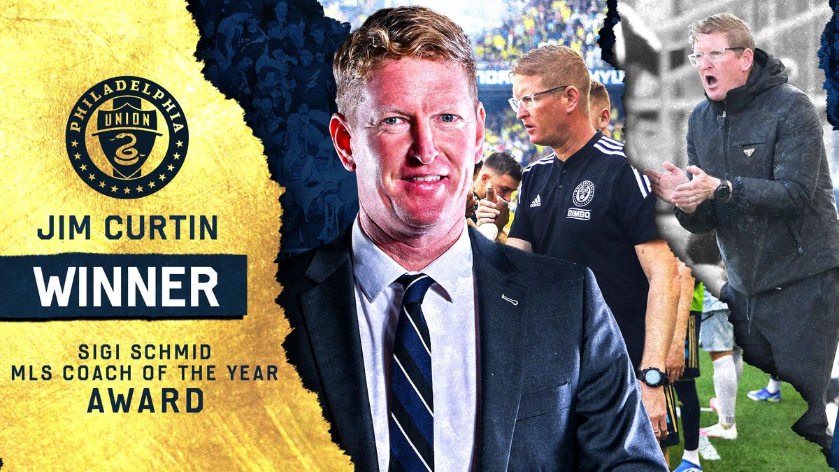 👟 Coach of the Year 👓

Jim Curtin wins 2022 Sigi Schmid <a href="/MLS/">Major League Soccer</a> Coach of the Year!

📝 philaunion.co/jimcoty22

#DOOP