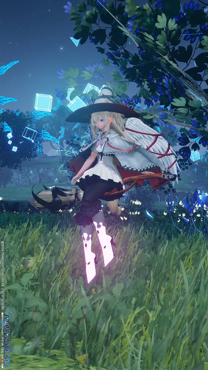 YamadaArisia's tweet photo. #メンテの日なのでssを貼る
#PSO2NGS
ハロウィンらしく魔女っ娘天使で・・・ https://t.co/7fVJXUOMK9