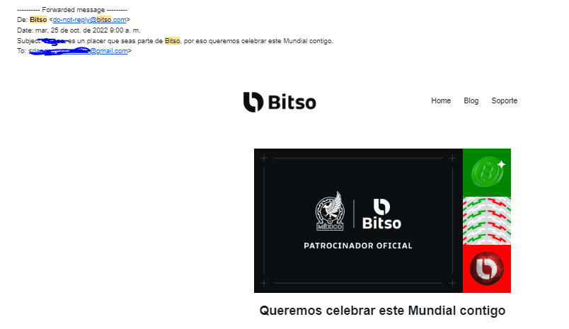 cryptomortales's tweet photo. Hey tio @Bitso hoy a una amiga le llego este correo donde dicen repartir playeras , horarios y días en algunos estados de México.

Un link a formulario con nombre,correo, talla y si un tercero recoje la playera también agregar su nombre.

Es real? Fake? 
#bitso #mexico https://t.co/VEgpD8NSCe