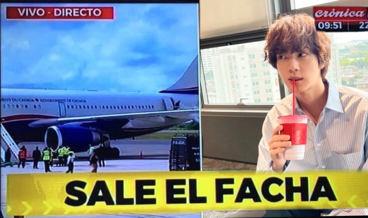 bymaru7's tweet photo. 25/10 JIN LLEGO A ARGENTINA!! 🫰🏽🇦🇷💜

@BTS_twt te amo Seokjin ✨

#jin #JininArgentina #BienvenidoJin https://t.co/rQnWv6YCaX