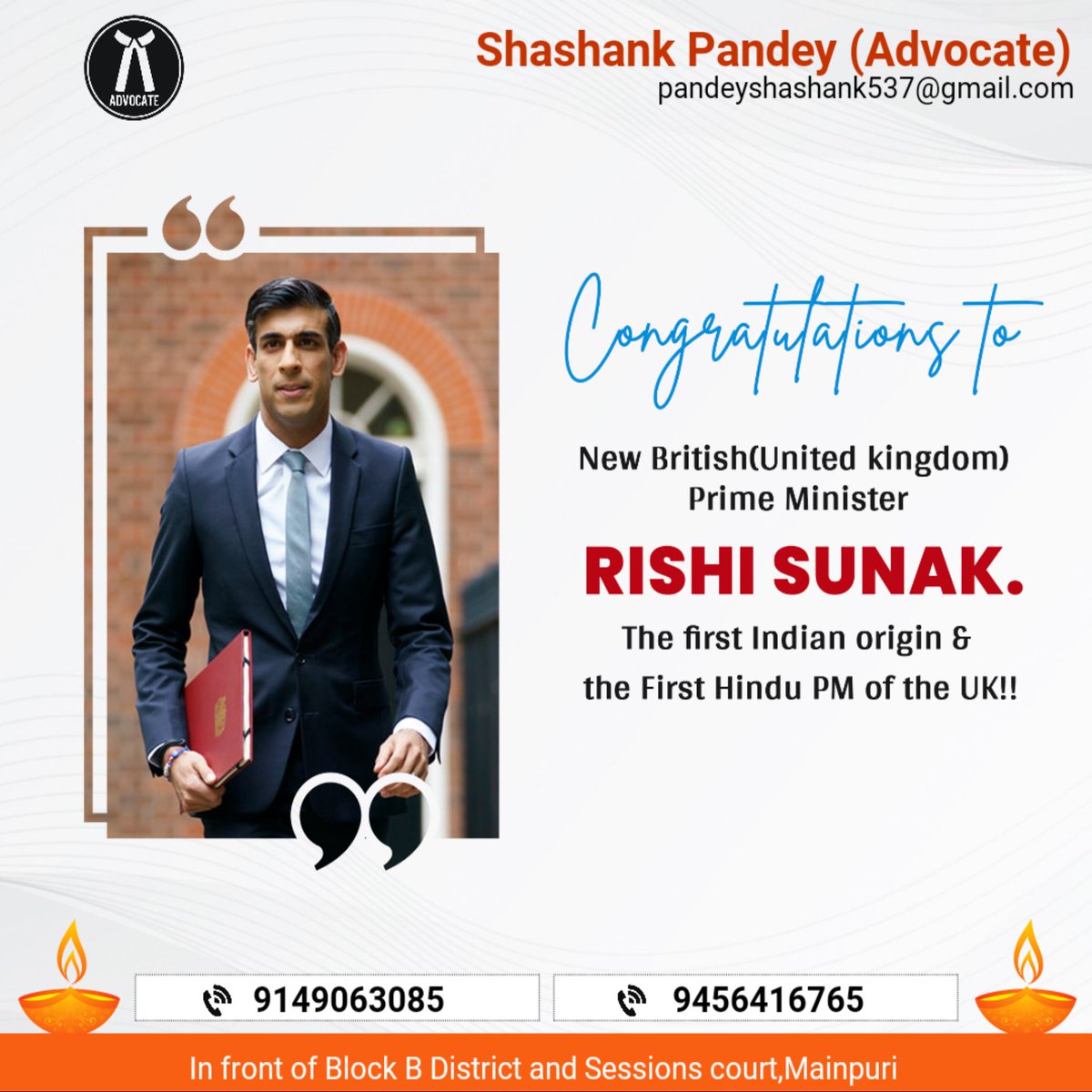 Happypandey9's tweet photo. @RishiSunak very very congratulations https://t.co/zLV8nKKzI5