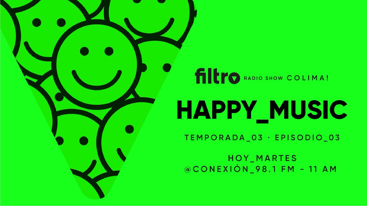 holafiltro's tweet photo. Hoy martes, un nuevo episodio.
El tercero de la tercera temporada de Filtro.
¡Escúchenlo en Conexión Al Aire @conexion981 !
#FILTRO #DemocraciaMusical #Playlist #playlistcurator https://t.co/gAu36eqr0U