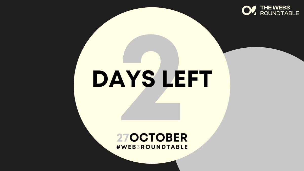 CirusFoundation's tweet photo. 🤔 What do you know about #Web3?

✌️ We're 2 DAYS AWAY from hosting The Web3 Roundtable on Oct 27 at 11AM EST.

🔥 Speakers from @paxworldteam, @LeoBurnett, @metameHQ &amp; @CirusFoundation will discuss how Web3 is shaping the future!

👉 Register now: https://t.co/qU6abJy0MJ

#W3R https://t.co/ZymBKGdr86