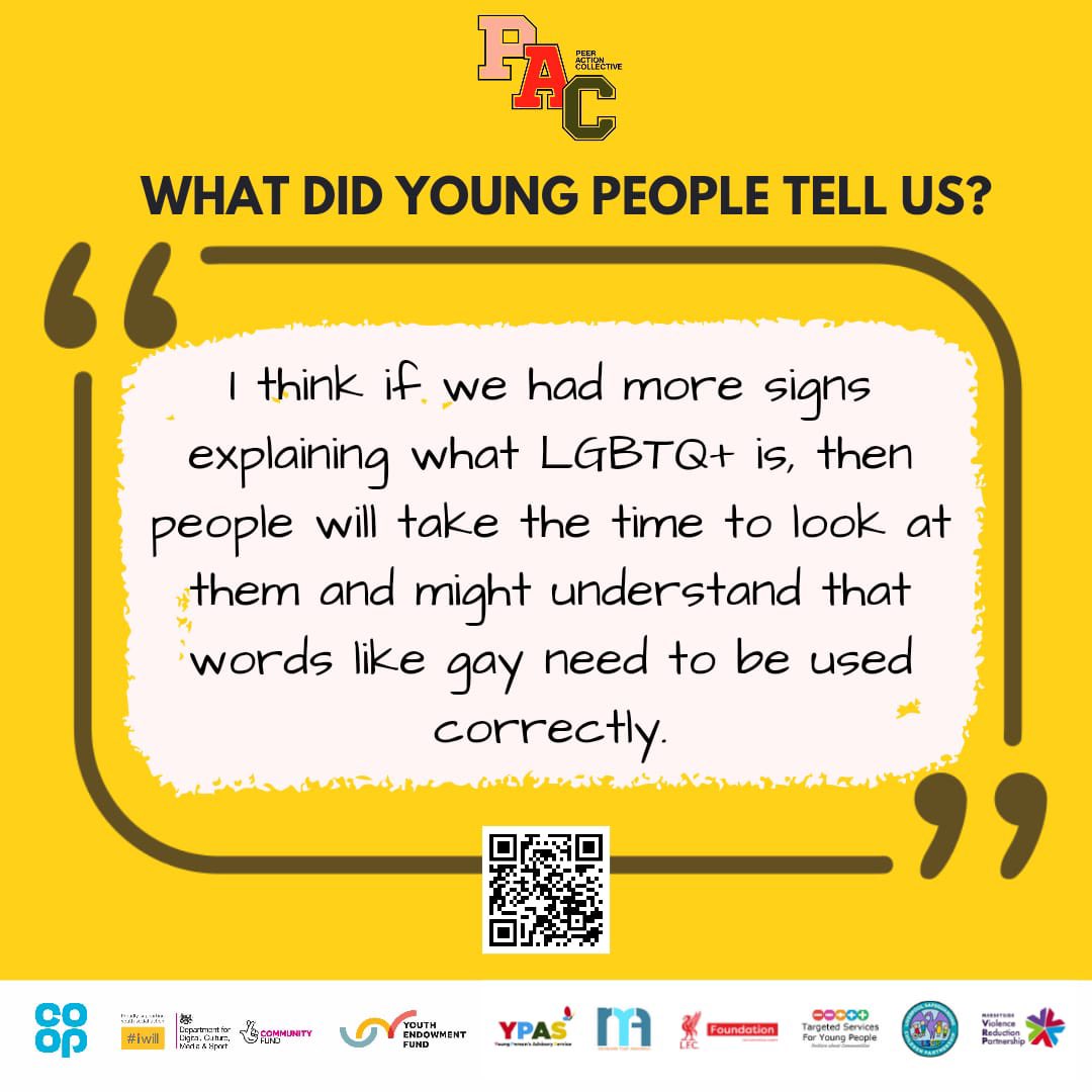 YPASLiverpool's tweet photo. Daily posts to share findings from our research into the culture of youth violence in Merseyside. Do you want to join us to make change? DM for more info.
#peeractioncollective #PACMerseyside #SocialAction #BeTheChange #forfairersafercommunities #changemaker #iwill #youthviolence https://t.co/QRmElWad62