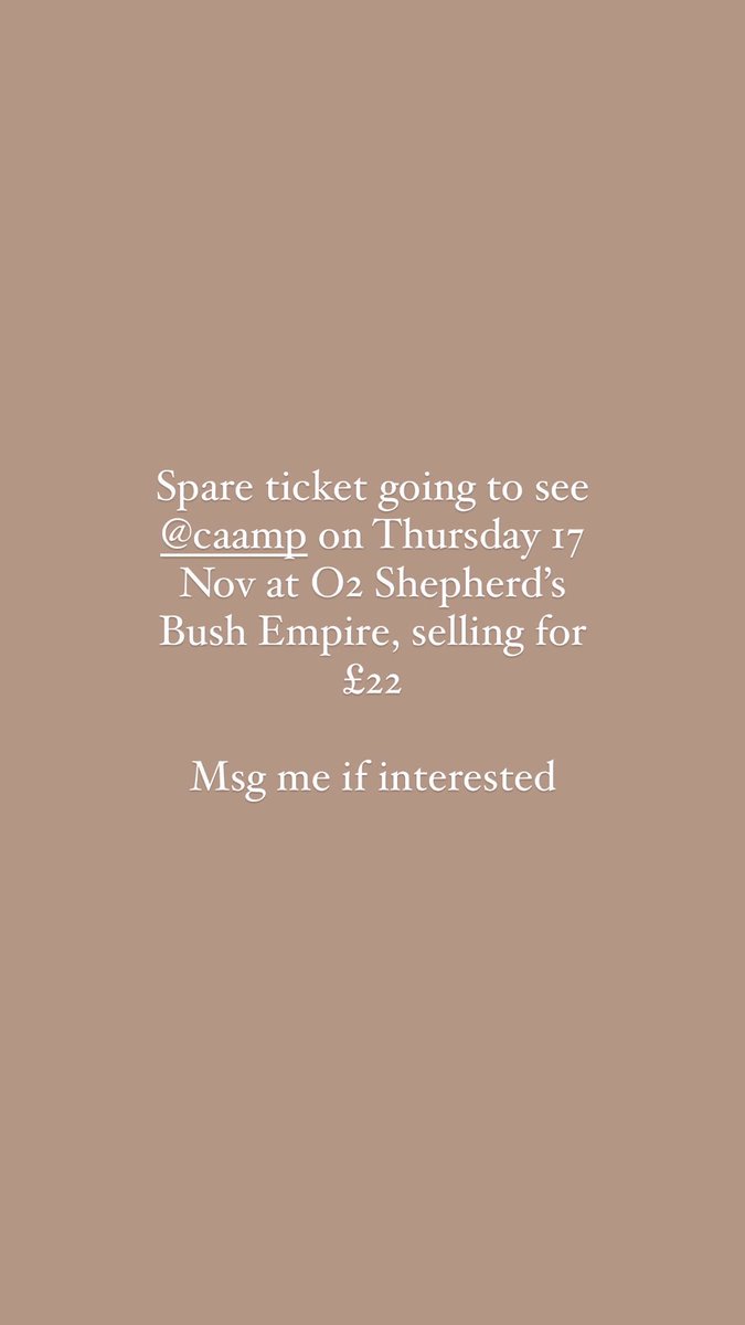 lottiemac1990's tweet image. Anyone want to see @Caamp in London in Nov?.. gutted I can’t go 😭 #sellingticket #caamp #o2shepherdsbush #londongig