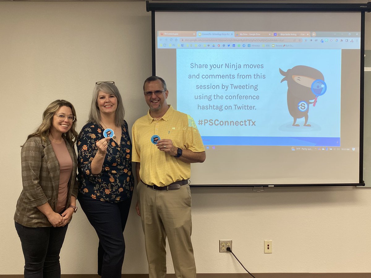 EdTechDani's tweet photo. Wonderful ⚔️NINJA BATTLE⚔️ with @DonnaBownds &amp; @johnewoodward at the @MyPowerSchool Classroom Connect Tx!! Guess who won!!!??? #PSConnectTX #ProvenPractices https://t.co/KwXCXWXoMv
