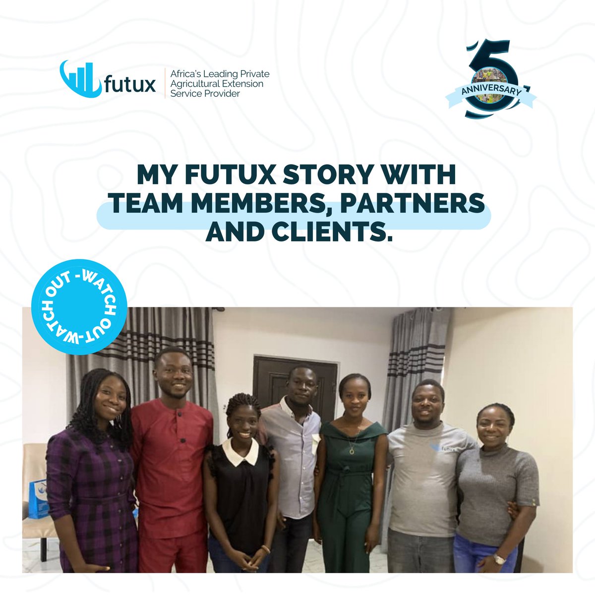 FutuXinfo's tweet photo. Just a day to our big day. 
Watch out for our team and partners video.

#FutuXturns5
#FutuXis5
#anniversary 
#agriculture 
#privateextension https://t.co/gBp5SoW1fW