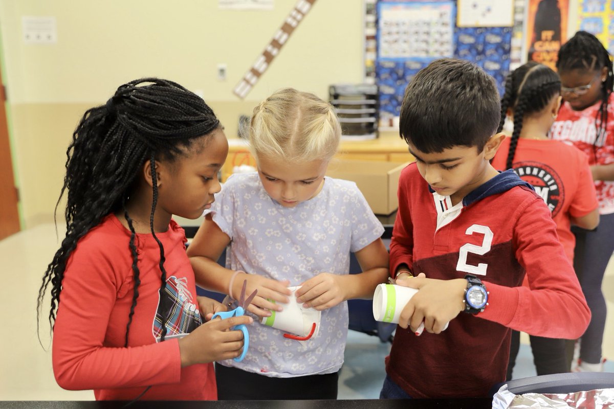 Building prototypes.
Second grade students <a href="/T_C_Cherry/">TC Cherry Elementary</a> have researched, sketched, and are now constructing prototype bird feeders for finches, jays, woodpeckers, or cardinals. They will take their feeders home with a bag of birdseed to test their work.