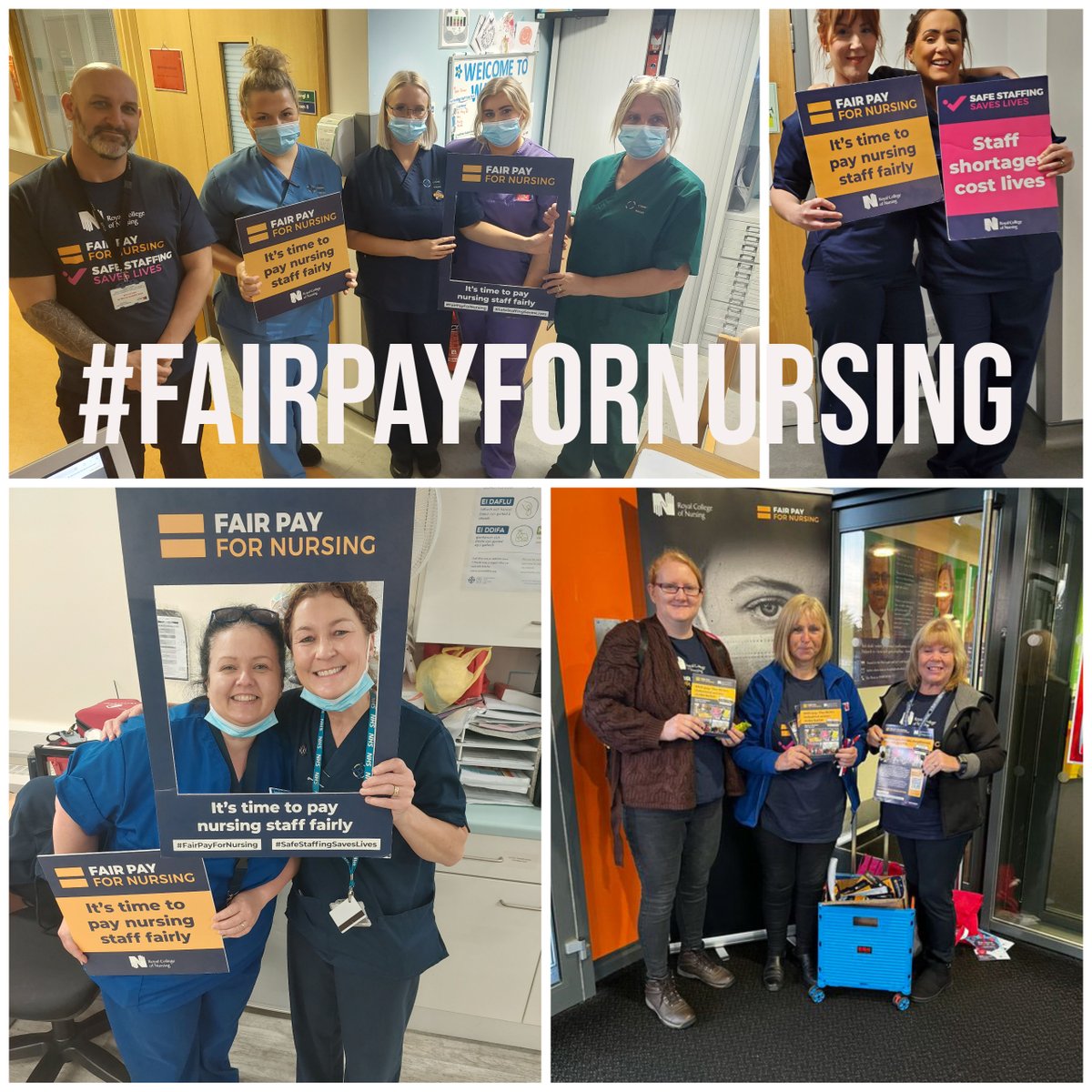 RCNWales's tweet photo. Our @RCNWales team have been busy again today spreading the #FairPayforNursing message.
Remember to get those ballot papers in by Nov 2!
Don't let your vote go to waste #EnoughIsEnough https://t.co/ygdKTFCnyc