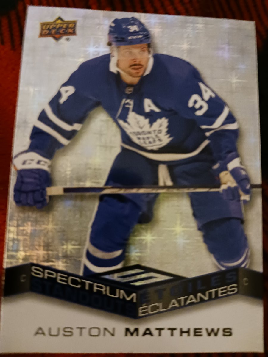 when your not a leafs fan but you get the 1 leaf you are a fan of <a href="/AM34/">Auston Matthews</a> so I'll keep it and add it to my card collection 😉