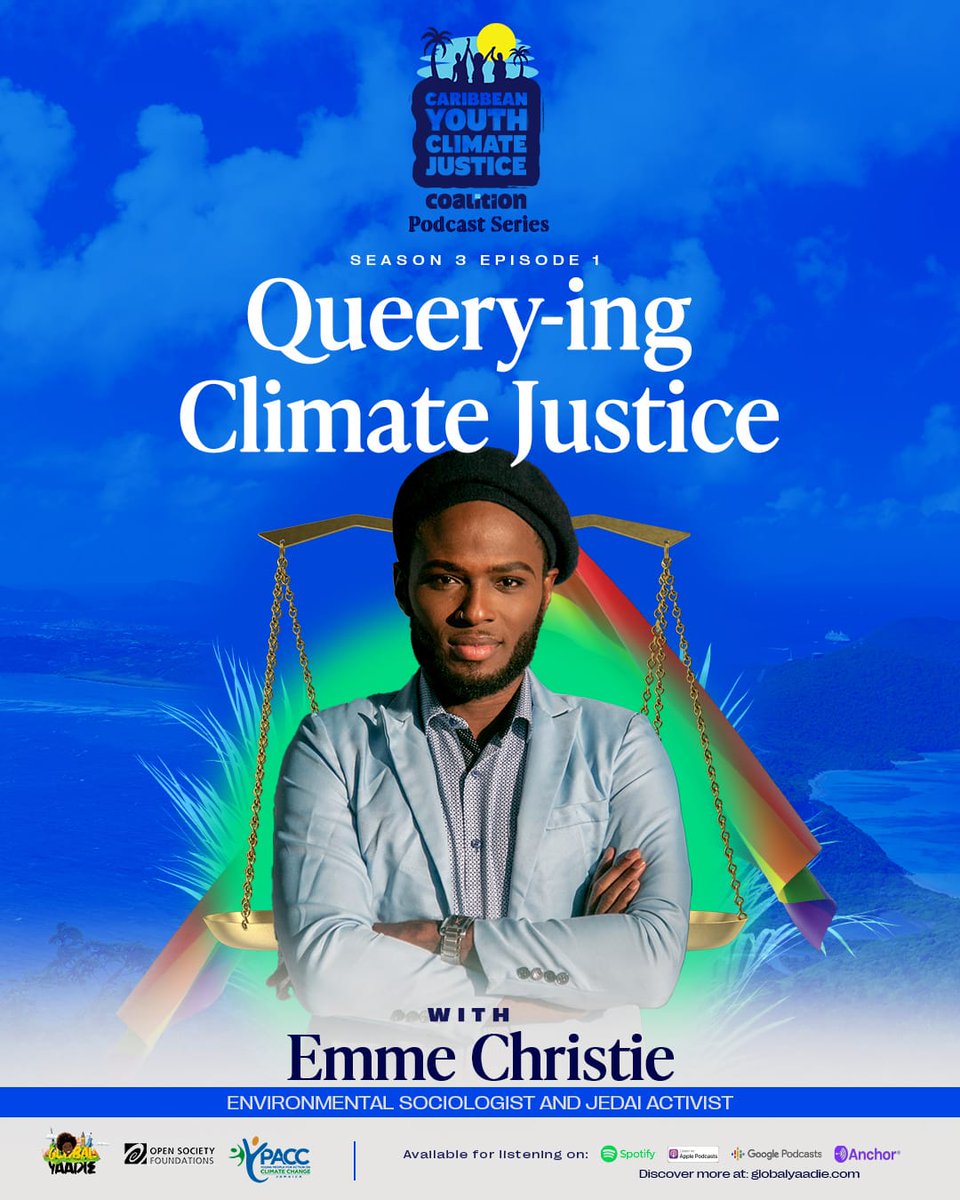 WE ARE LIVE! For the first episode of our #climatejustice podcast <a href="/TeraLepido/">🦋Dr. Emme C.🦋</a> joins us to talk about climate change impacts on the queer community in #Jamaica &amp; the need for policies that address their unique climate vulnerabilities.
