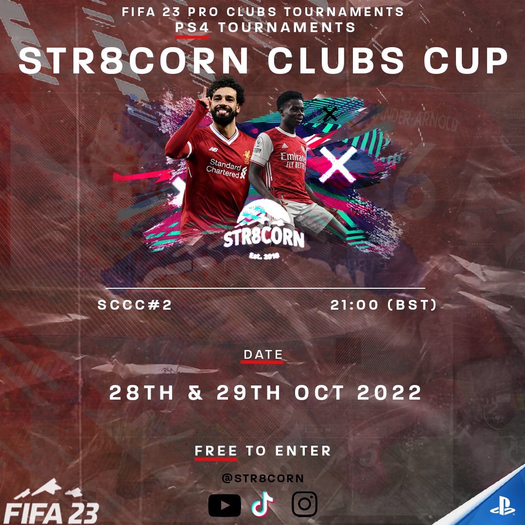 STR8CORN_'s tweet photo. A week off but we back π€© Tournament link will be released tonight @ 7PM π
Who will win the #2 SCCC of the season π€·πΎββοΈ
#FIFA22 #ProClubs #PS4share #SCCC #STR8CORN #SEASON6 https://t.co/rF71gAqKMO