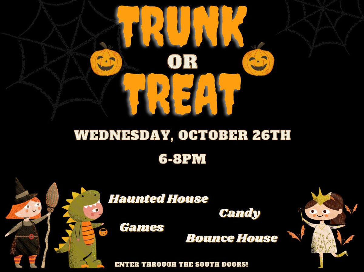 Tomorrow night!! 
Come on out to PHS for some Haunted Hallways, Trunk or Treating, and other Halloween fun! <a href="/PHSSteamTeam/">PHS Steam Team</a> <a href="/pcsd_district/">Plattsmouth Schools</a>