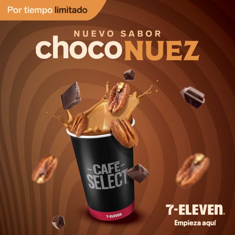 7ElevenMexico's tweet photo. Regálate un momento de dulzura con nuestra nueva bebida sabor ChocoNuez. Ideal para la temporada. #EmpiezaAquí ☕️