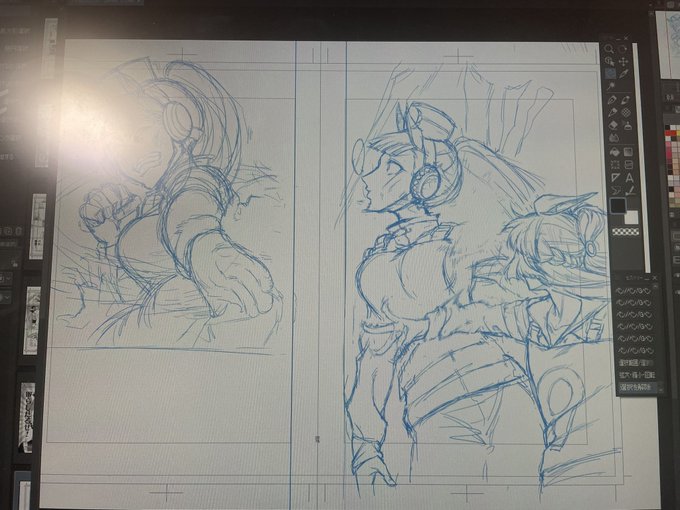 ついに歴史抑止力張り手がゴルシを襲う!が…本日はここまで。カサマツラストバトル下書き進めてく。 