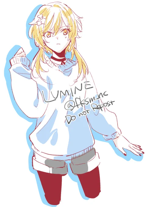 趣味落書き#GenshinImpact #蛍 #Lumine 