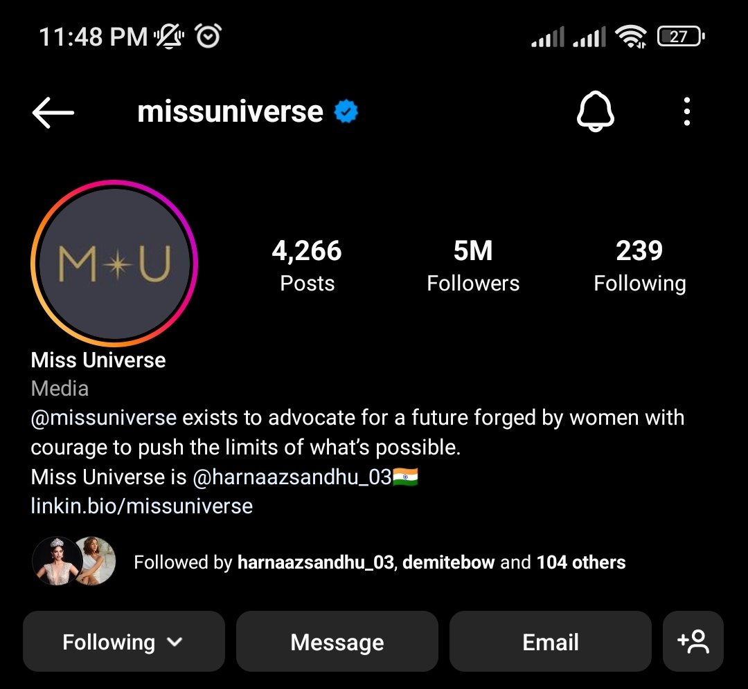 star_marvz's tweet photo. Its a tie pero pero ang @MissUniverse pa increase ang followers. 

#DropMGI #MGI2022 
#RobertaTamondong https://t.co/sHmcqZSgT6