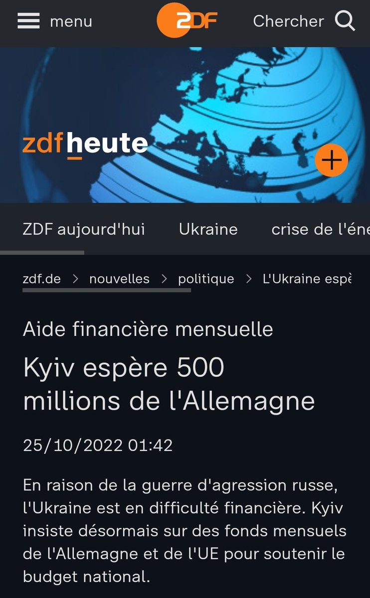 Circonscripti18's tweet photo. ⚡#Ukraine: "Nous avons besoin de quatre à cinq milliards de 💰 pour notre budget chaque mois."
Dr Alexander #Rodnyansky, actuellement conseiller économique de NarcoFührer #Zelenskyy,
Ils veulent 500 millions € de l'#Allemagne donc le double pour la 🇨🇵
https://t.co/3HUGkd8HKm https://t.co/kdOQhpvkqK