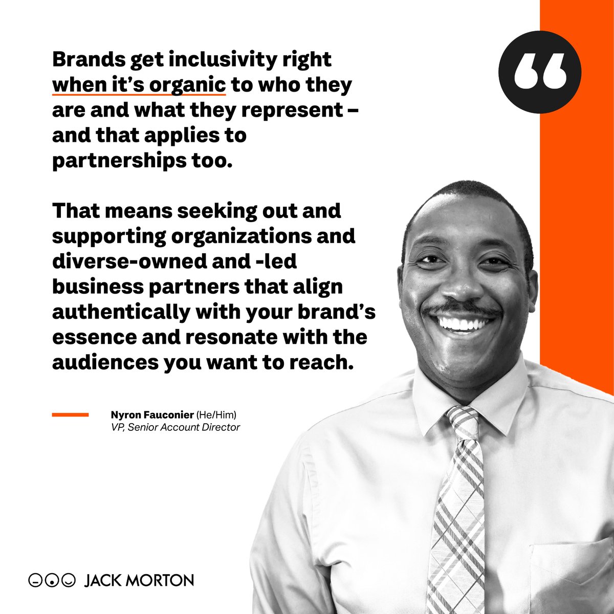 Can partnerships help brands be more inclusive? VP, Senior Account Director Nyron Fauconier shared his thoughts with The Drum on how brands can get inclusive partnerships right: thedrum.com/news/2022/10/2…