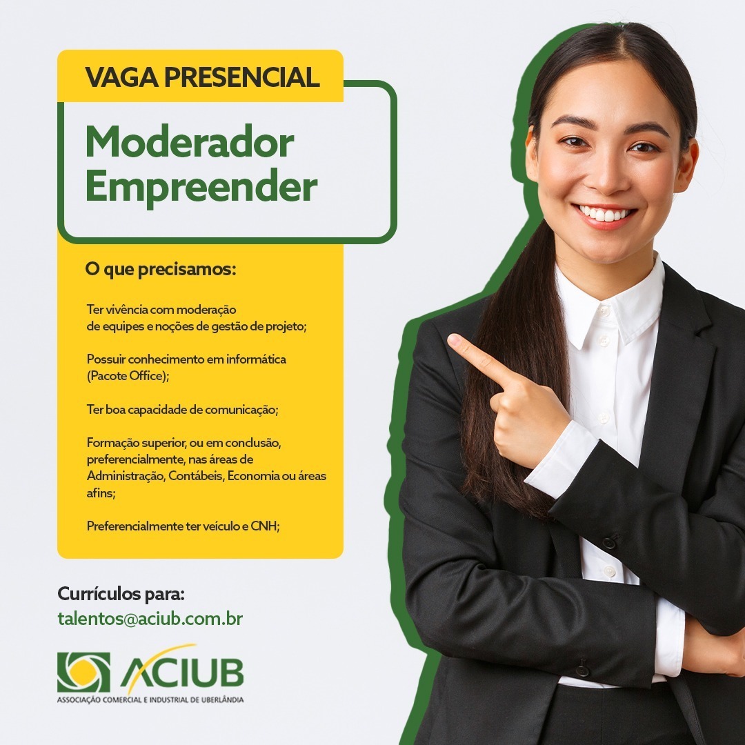 ACIUB's tweet photo. Ótima oportunidade para fazer parte do nosso time!!

Para se candidatar basta enviar currículo para: talentos@aciub.com.br

#vagasdeemprego #vagas #oportunidade #processoseletivo #emprego https://t.co/IMqoBQyMvL