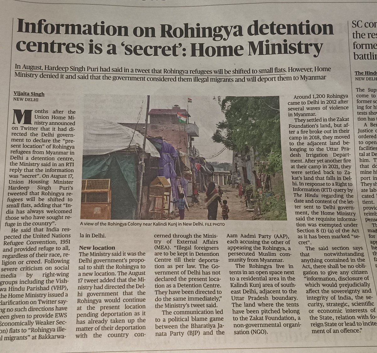 •What steps has the central govt taken to identify and deport Rohingyas ? 
• Why both BJP and AAP are seen blaming each other of appeasing the Rohingyas
   #Rohingya