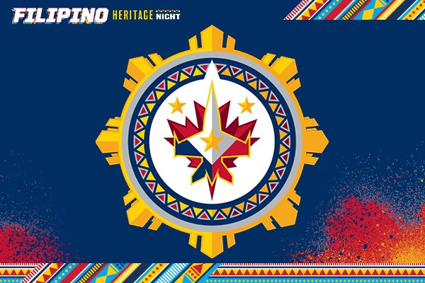 FilipinoJournal's tweet photo. This. Is. It. 🔥🔥🔥🔥🔥
Winnipeg Jets ready to host Inaugural Filipino Heritage Night, November 8th, 2022. 
Here it is. The Filipino Heritage Night Jets logo! 
Amazing work by creative artists Jonato Dalayoan and Marc Gomez! https://t.co/HrLZvlS8FJ